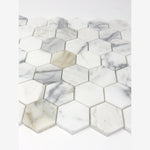Load image into Gallery viewer, Calacatta Gold 2&quot; Hexagon Marble Mosaic

