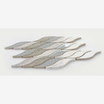 Load image into Gallery viewer, Aegean Blue Glass 10.75x10.75 Mosaic Tile