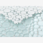 Load image into Gallery viewer, Aquabelle Turquoise Glass 10.75x10.75 Mosaic Tile Glossy