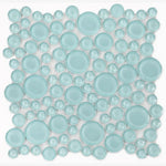 Load image into Gallery viewer, Aquabelle Mint Glass 10.75x10.75 Mosaic Tile Glossy