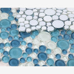 Load image into Gallery viewer, Aquabelle Ocean Glass 10.75x10.75 Mosaic Tile Glossy