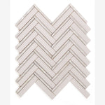 Load image into Gallery viewer, Amara Herringbone Thassos 11x11.75 Pearl Mosaic Tile