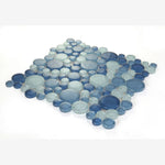 Load image into Gallery viewer, Aquabelle Blue Glass 10.75x10.75 Mosaic Tile Glossy