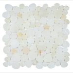 Load image into Gallery viewer, Hudson Onyx White Pebble Mosaic Tile Honed