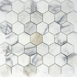 Load image into Gallery viewer, Calacatta Gold 2&quot; Hexagon Marble Mosaic
