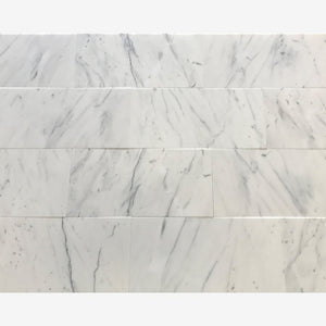 Statuario White 12x24 Honed Marble Field Tile