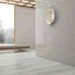 Load image into Gallery viewer, Timeless White Ice 4x12 Bright Ceramic Tile
