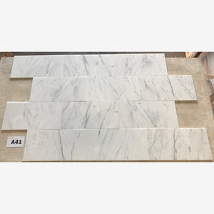 Statuario White 12x24 Honed Marble Field Tile