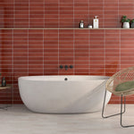 Load image into Gallery viewer, Camden Peach 3x12 Ceramic Tile Glossy