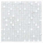Load image into Gallery viewer, Icy White Cube Crackled Glass Mosaic

