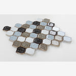 Load image into Gallery viewer, Luxor Abby Arabesque Crackled Glass Mosaic Tile