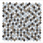 Load image into Gallery viewer, Luxor Abby Arabesque Crackled Glass Mosaic Tile
