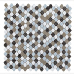 Load image into Gallery viewer, Luxor Abby Arabesque Crackled Glass Mosaic Tile