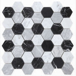 Load image into Gallery viewer, Optic Hex 2" Marble Tile Polished