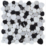 Load image into Gallery viewer, Hudson Black & White Marble Pebble Mosaic