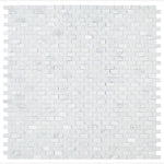 Load image into Gallery viewer, Icy White Crackled Glass Brick Mosaic
