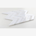 Load image into Gallery viewer, Celestial White & Mother of Pearl Chevron Mosaic