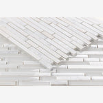 Load image into Gallery viewer, Linear Carrara White Glass Brick Mosaic
