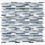 Load image into Gallery viewer, Newport Beach Linear Interlocking Glass Mosaic Blend ( Pool Rated )
