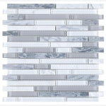 Load image into Gallery viewer, Linear Montage Grey Glass Brick Mosaic

