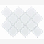 Load image into Gallery viewer, Kendra White Shining Arabesque Glass Tile (Pool Rated)
