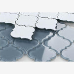 Load image into Gallery viewer, Kendra Blue Shining Arabesque Glass Tile (Pool Rated)
