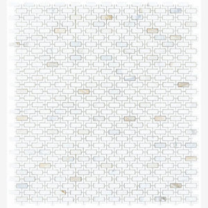 Calacatta Gold & Thassos White Fretwork Mosaic Polished