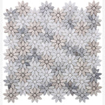 Load image into Gallery viewer, Smokey Blue Daisy Flowers Mosaic