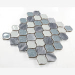 Load image into Gallery viewer, Luxor Beach Arabesque Crackled Glass Mosaic Tile
