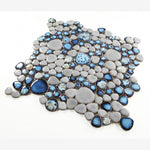 Load image into Gallery viewer, Nevis Gray Dawn Pebble Mosaic
