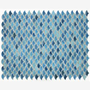 Antigua Navy Blue 2x3 Fishscale Porcelain Mosaic