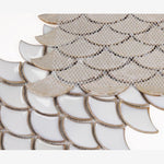 Load image into Gallery viewer, Antigua Whisper White 2x3 Fishscale Porcelain Mosaic

