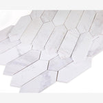 Load image into Gallery viewer, Volakas Elongated Hexagon Marble Mosaic