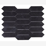Load image into Gallery viewer, Nero Marquina Elongated Hexagon Marble Mosaic
