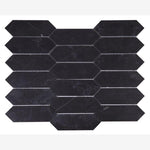 Load image into Gallery viewer, Nero Marquina Elongated Hexagon Polished/Honed Marble Mosaic