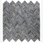 Load image into Gallery viewer, Silver Shell Glass 1x4 Herringbone Mosaic
