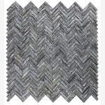 Load image into Gallery viewer, Silver Shell Glass 1x4 Herringbone Mosaic