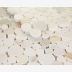 Load image into Gallery viewer, Hudson Calacatta Gold Marble Pebble Mosaic Tile Honed