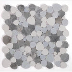Load image into Gallery viewer, Hudson Blue Ocean Marble Pebble Mosaic Tile