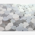 Load image into Gallery viewer, Hudson Blue Ocean Marble Pebble Mosaic Tile