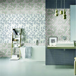 Load image into Gallery viewer, Luxor Carrara Arabesque Crackled Glass Mosaic Tile