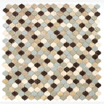 Load image into Gallery viewer, Luxor Earth Arabesque Crackled Glass Mosaic Tile
