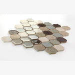 Load image into Gallery viewer, Luxor Earth Arabesque Crackled Glass Mosaic Tile
