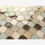 Load image into Gallery viewer, Luxor Earth Arabesque Crackled Glass Mosaic Tile

