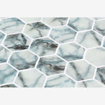 Load image into Gallery viewer, Aquatic Azul Hexagon Glass 11.25x11.25 Mosaic Tile