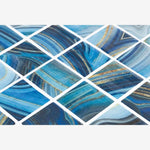 Load image into Gallery viewer, Aquatic Penta Onyx Blue Glass Mosaic Tile
