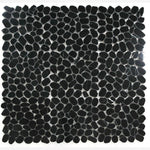 Load image into Gallery viewer, Tucson Marquina Marble Pebble Mosaic Tile