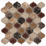 Load image into Gallery viewer, Luxor Princess Arabesque Crackled Glass Mosaic Tile