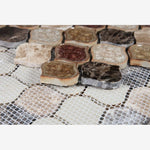 Load image into Gallery viewer, Luxor Princess Arabesque Crackled Glass Mosaic Tile
