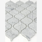 Load image into Gallery viewer, Carrara White Marble Lantern Arabesque Mosaic Polished/Honed
